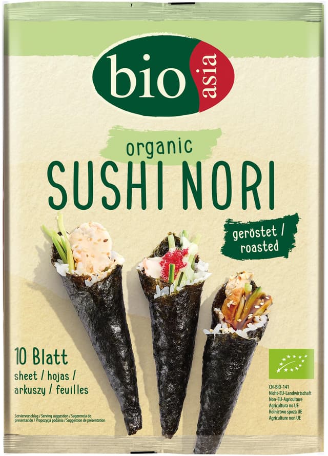 Angebot: Bioasia Bio Nori Blätter 🍣🌿 - Gerösteter Bio Seetang für Sushi