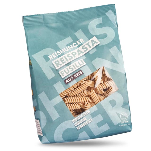 REISHUNGER Glutenfreie Fusilli Reispasta aus Vollkornreis (10 x 400 g) - Auch als Spaghetti & Penne