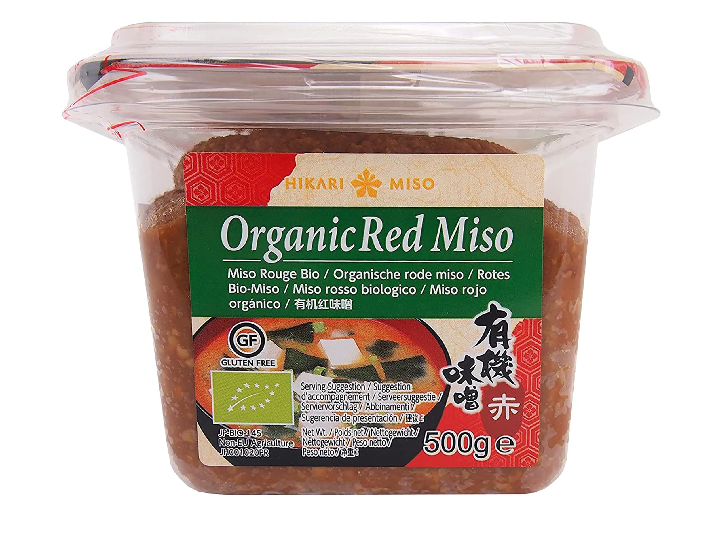 🌿🍜 Hikari Miso Natürliche Bio Miso-Paste, rot, 500 g (1er Pack) 🍜🌿