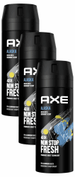 🌲🏔️ Axe Bodyspray Alaska Deo ohne Aluminium 150 ml 3er Pack - Angebot!