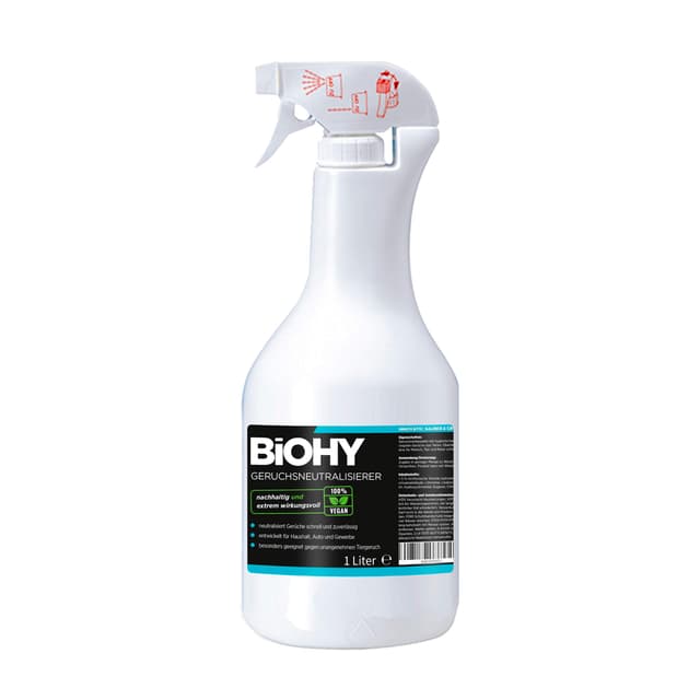 BiOHY Geruchsneutralisierer (1l Flasche) | Extra starker Geruchsentferner & Lufterfrischer