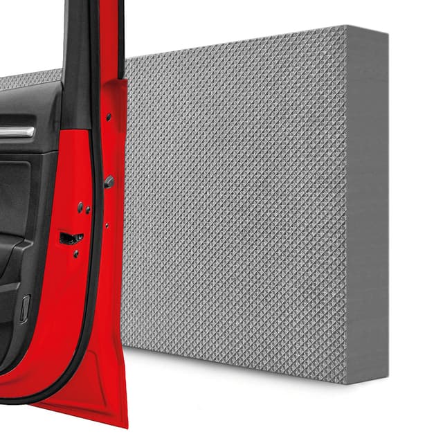 🚗 STRACKS® 4X Garagen Wandschutz 4er Set Karomuster, grau 40 x 20 x 3cm - Extra Dicker Türschutz 🚗
