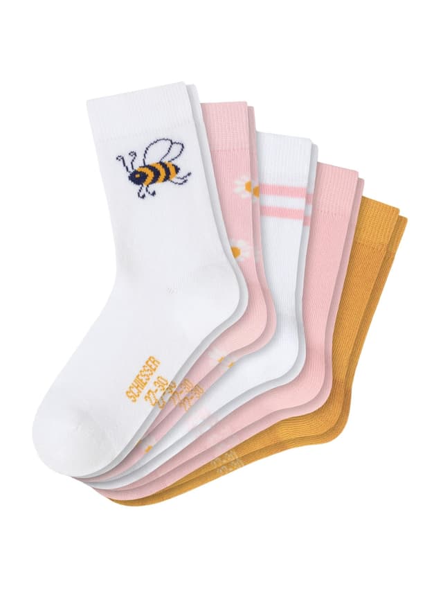 🧦 Schiesser Mädchen Strümpfe Socken-5er (5er Pack) 19-22 Sortiert 1_177716 - Angebot