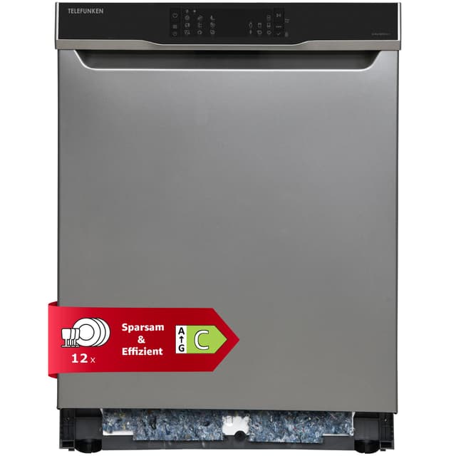 🌟 Telefunken Unterbau-Geschirrspüler | Spülmaschine 60 cm | 12 Maßgedecke 🍽️ | 9 Programme | AquaStop - Schutz vor Wasserschäden 💧 | Auto-Door 🚪 | leise 44 dB 🔇 | inkl. Besteckkorb 🍴 | G-EU-6014-C-I