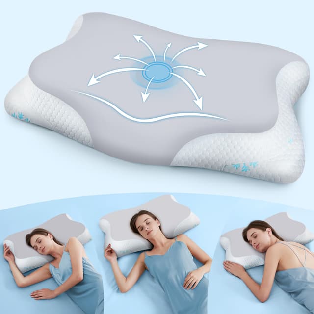 CloudÉtoile NackenKissen Kopfkissen Memory Foam - 2-in-1 Ergonomisches Orthopädisches Kissen