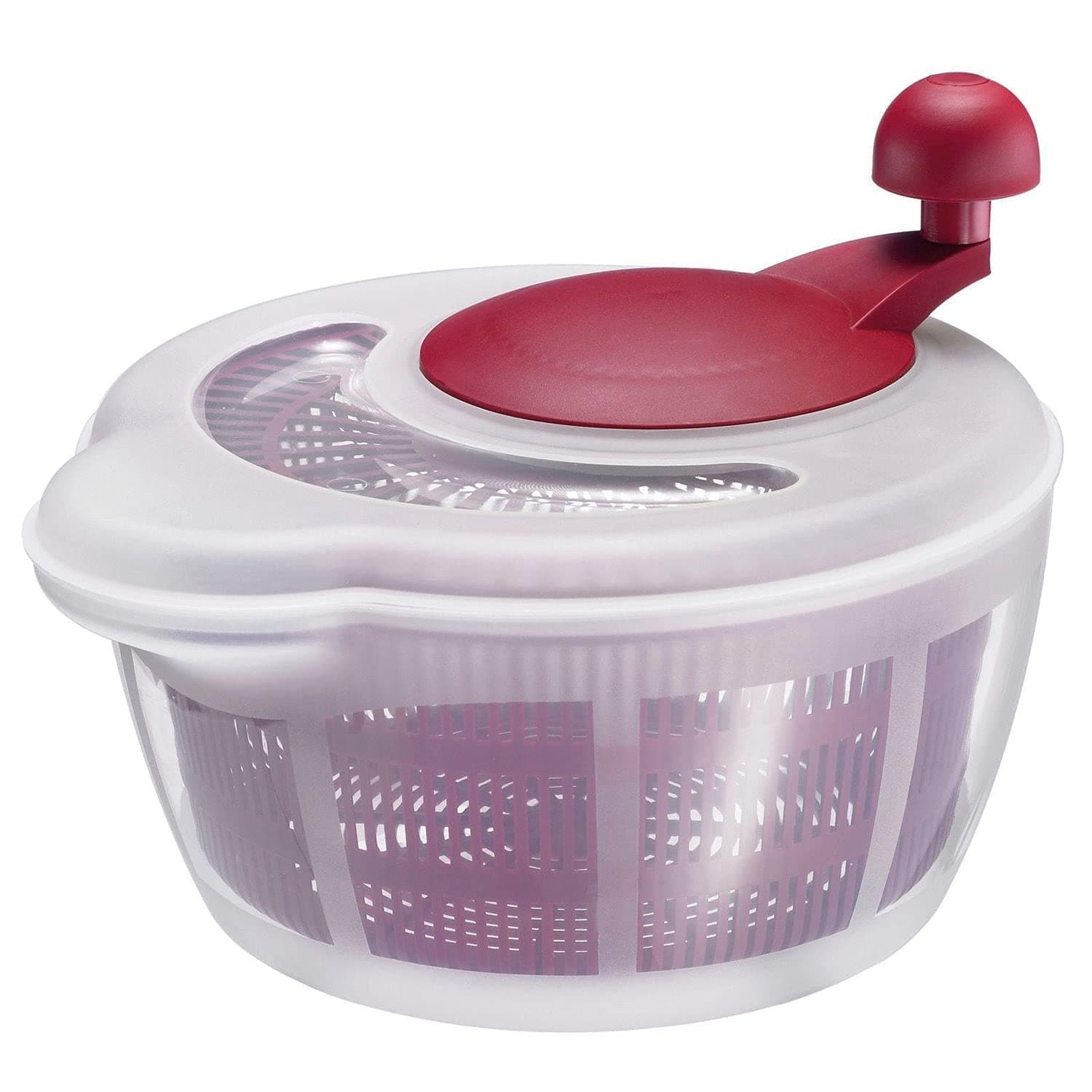 🥗🔄 Westmark Salatschleuder, 5 Liter, Kunststoff, BPA-frei, Rot