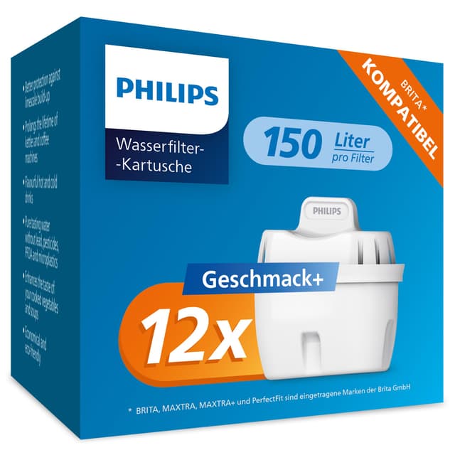 Philips Wasserfilter-Kartuschen Geschmack+, 12er-Pack 🌊🌿