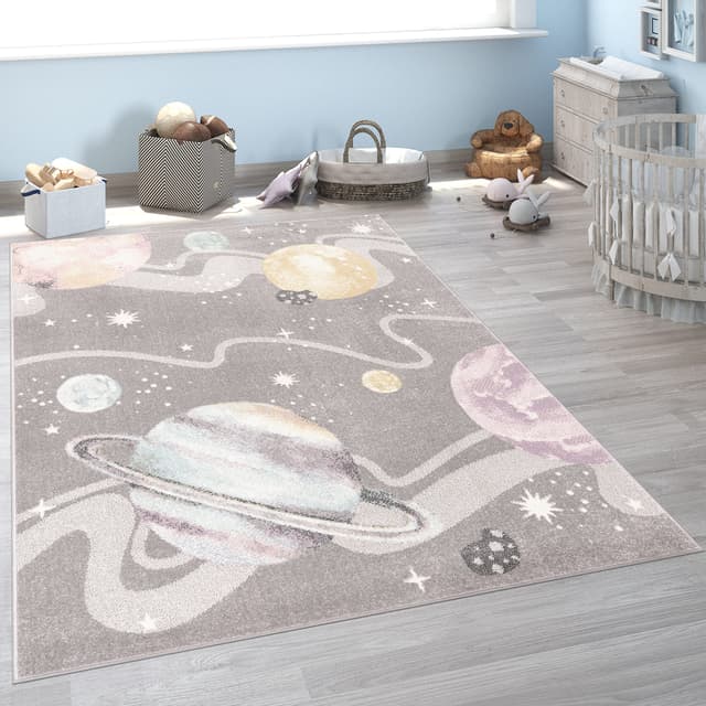 🌌🚀 Paco Home Kinderteppich - Weltraum Teppich für Kinderzimmer 🌟👦👧