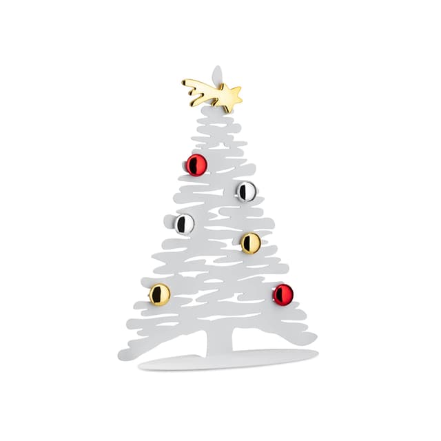 🎄🎁 Alessi BM06 W Bark Weihnachtsschmuck - Weiß Stahl - 35,50 x 14,00 x 45,00 cm