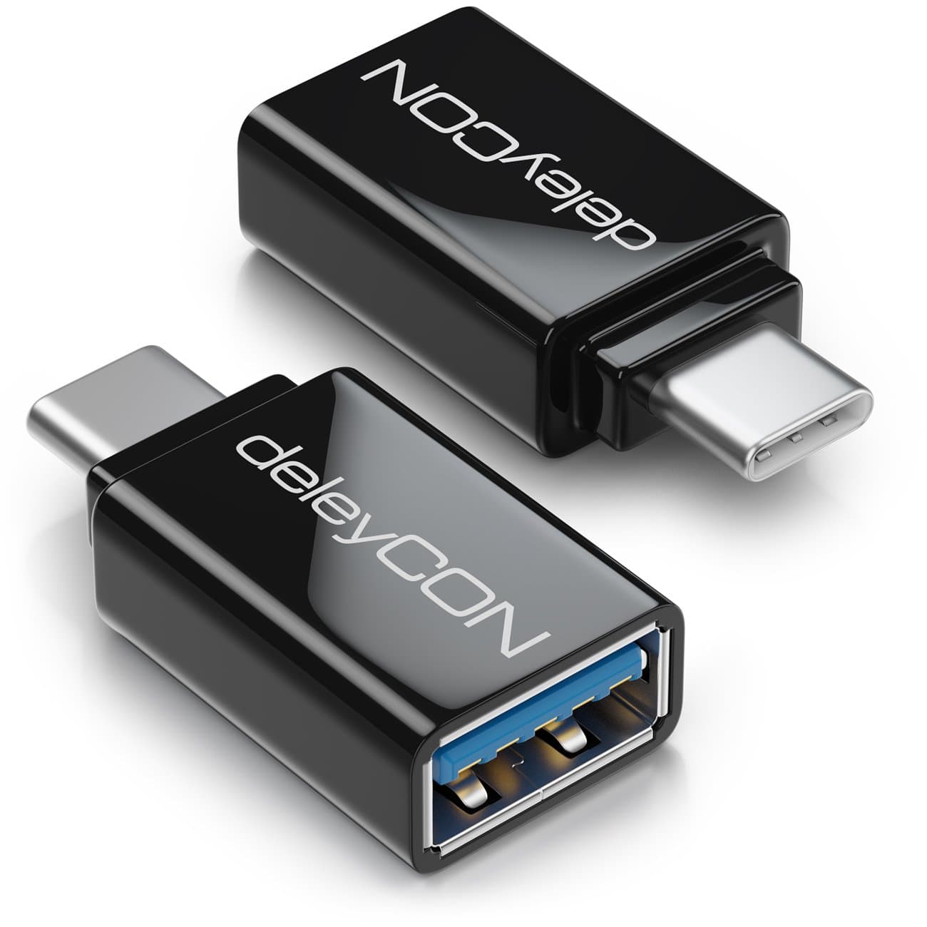 deleyCON USB-C auf USB Adapter USB 3.0 (2 Stück) 📱🖥️🔌