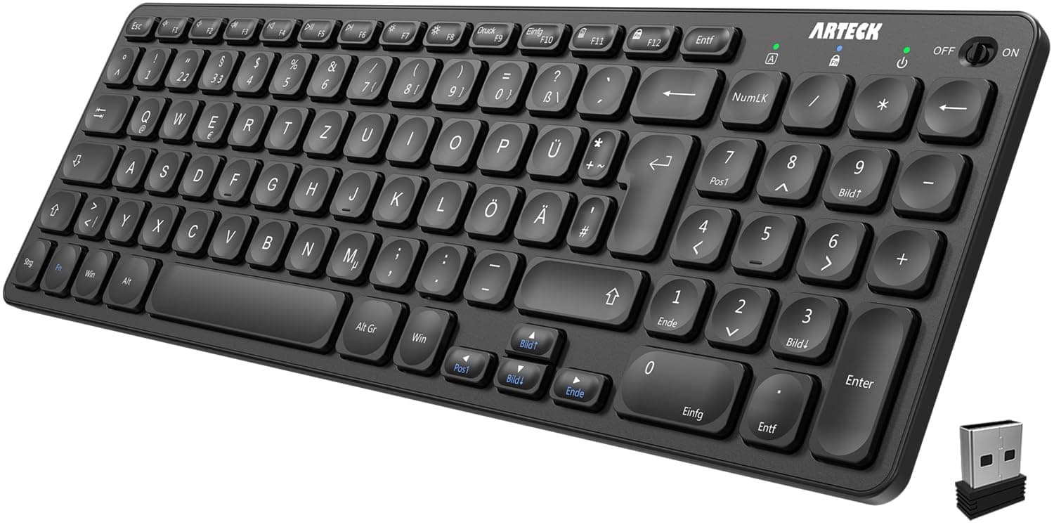 Angebot: Arteck Kabellose Tastatur mit Deutschem QWERTZ Layout 🌟