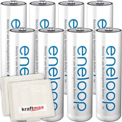 🔋 8er Pack Panasonic Eneloop AA/Mignon Akkus - Neueste Generation - Hochleistungs Akku Batterien 🌟