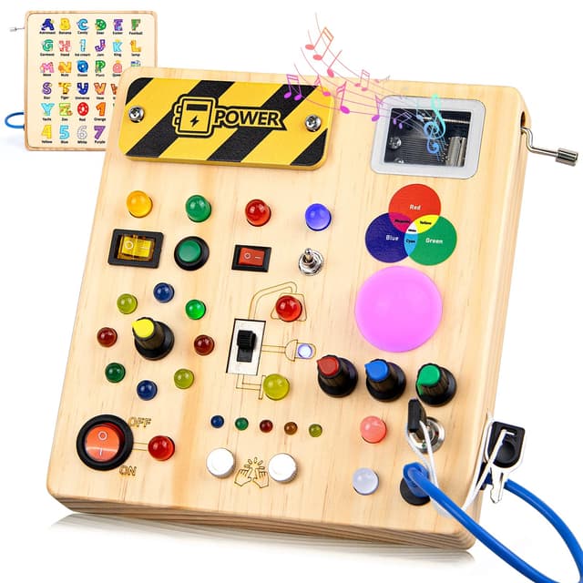 🌟 Konijiwa Montessori Spielzeug ab 1 Jahr Busy Board Activity Board Spielzeug ab 2 Jahre Holzspielzeug 🌈