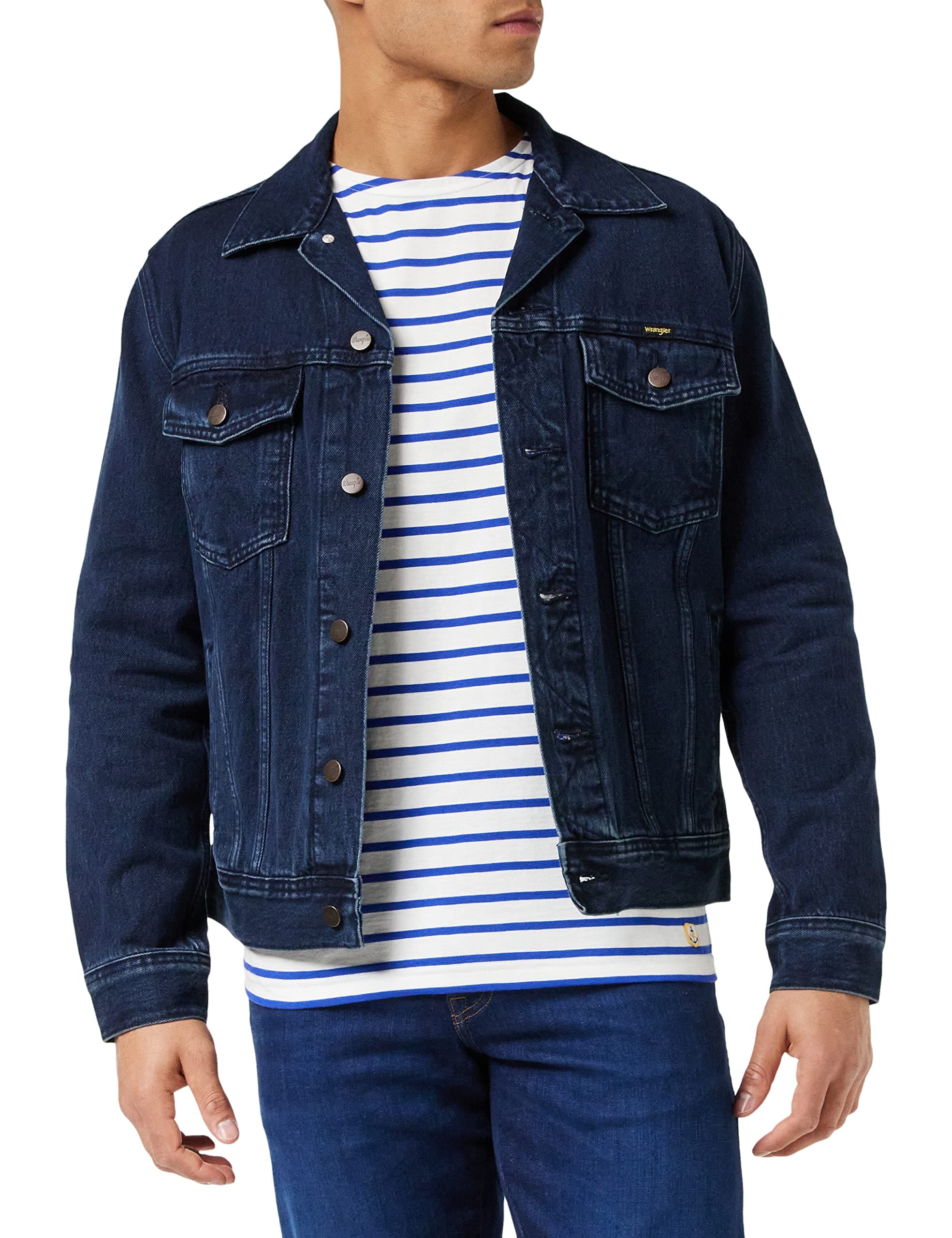 Angebot: Wrangler Herren Authentic Jacket Coalblue Stone Jeansjacke L Coalblue Stone 🧥👖