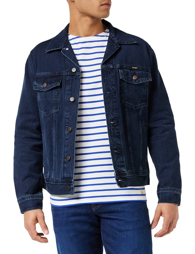 Angebot: Wrangler Herren Authentic Jacket Coalblue Stone Jeansjacke L Coalblue Stone 🧥👖
