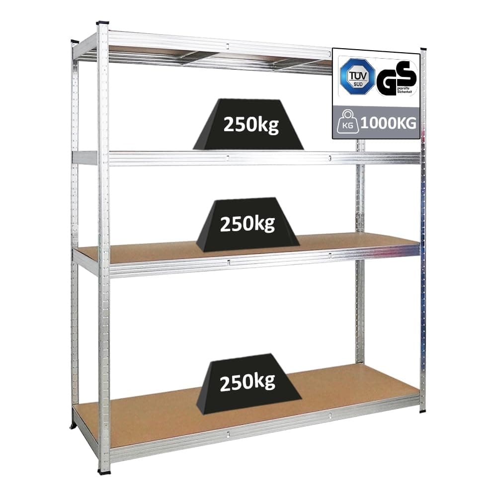 🔩 PROREGAL Schwerlastregal Taurus XL mit TÜV/GS Zertifizierung 180x160x60cm 🛠️