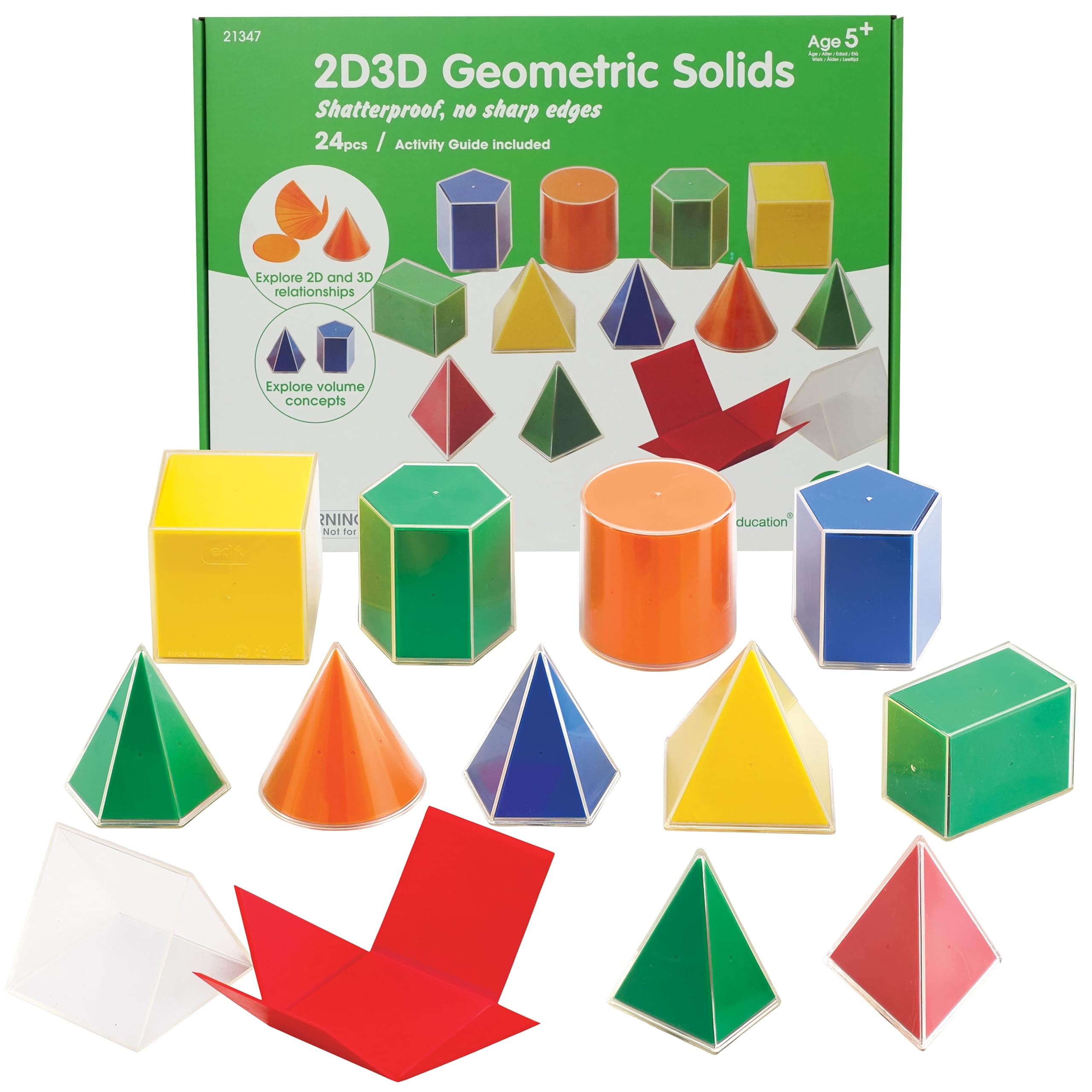 🔷 Angebot: edxeducation 2D3D Geometrische Körper - 24er Set 🔷