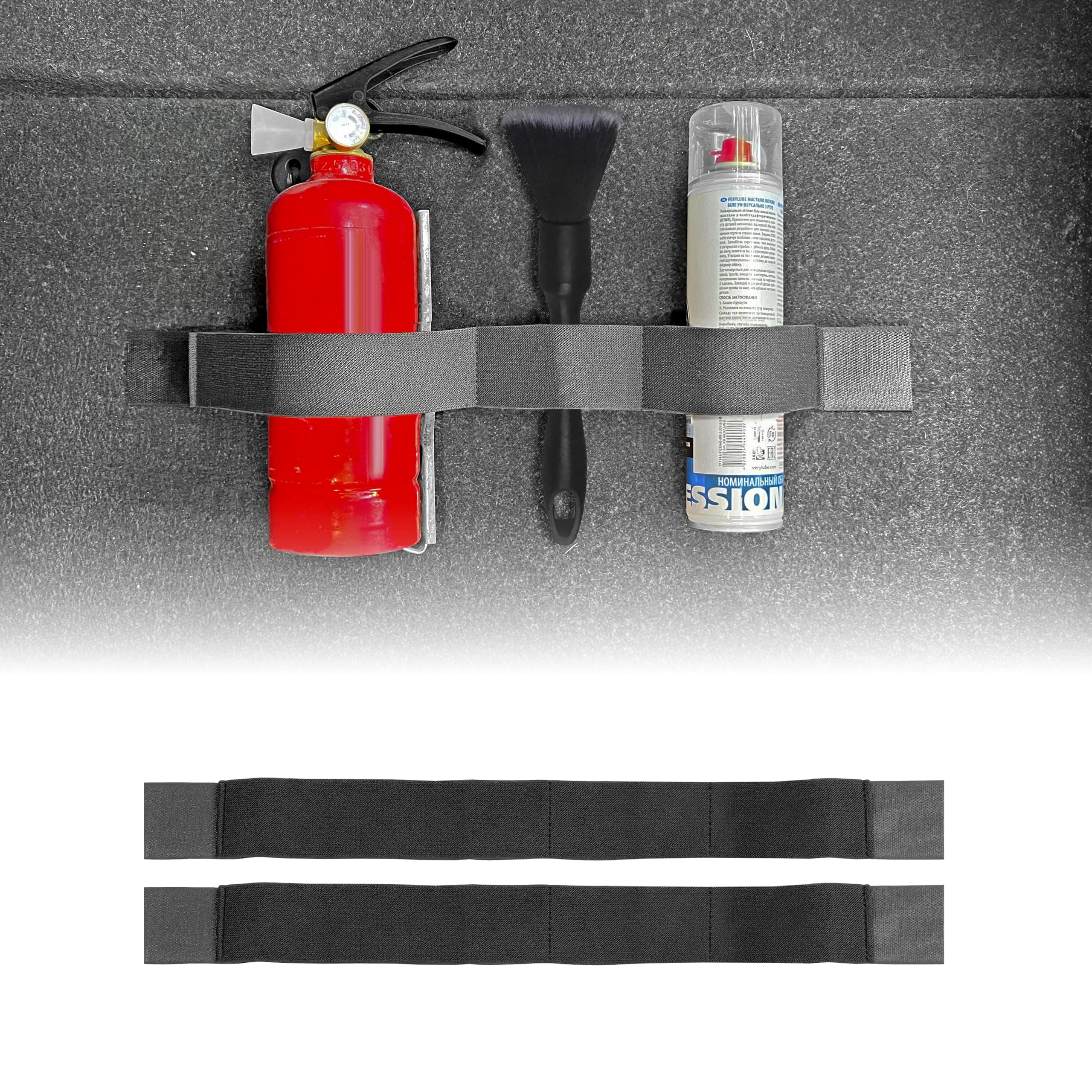 MyGadget 2x Kletthalterung Auto [ 2x 40cm ] - Kofferraum Klett Zubehör - Innenraum Aufbewahrung 2er Set