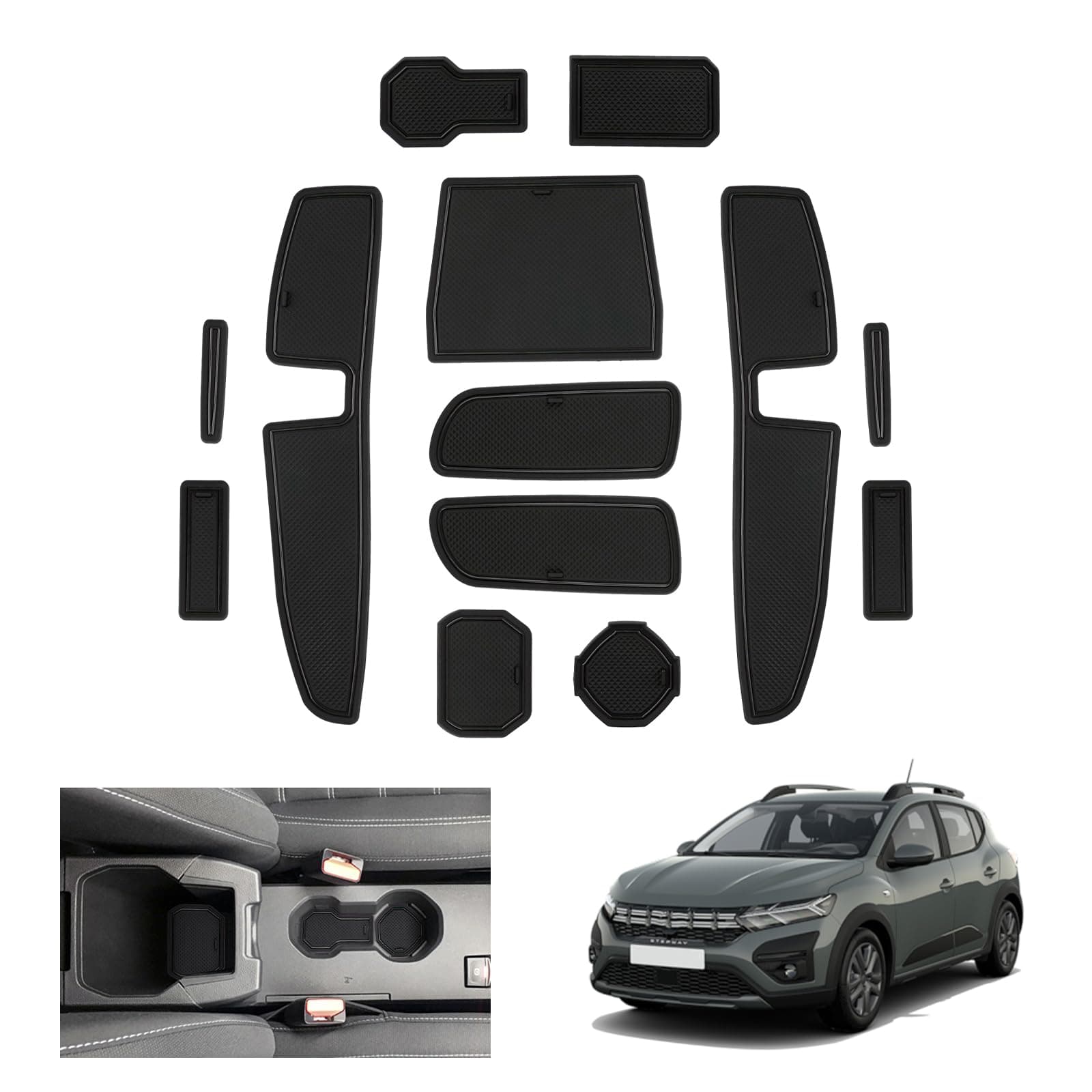 GAFAT Dacia Sandero 3/ Sandero Stepway III 2021-2024 2025 Antirutschmatten 🚗💥