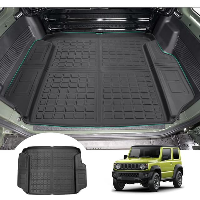 🚗 GAFAT Neu Suzuki Jimny 2021-2024 2025 JB64/JB74 Kofferraummatte 🌟 Leicht zu Falten, TPE Allwetter-Kofferraumwanne Hohe Kante Original 3D-Scannen 🛡️ Multifunktionsmatte
