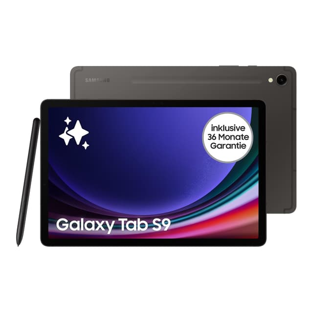 📱🌟 Samsung Galaxy Tab S9 AI-Android-Tablet - 128 GB/8 GB RAM - Graphit - Inkl. S Pen - 36 Monate Garantie - Exklusiv bei Amazon