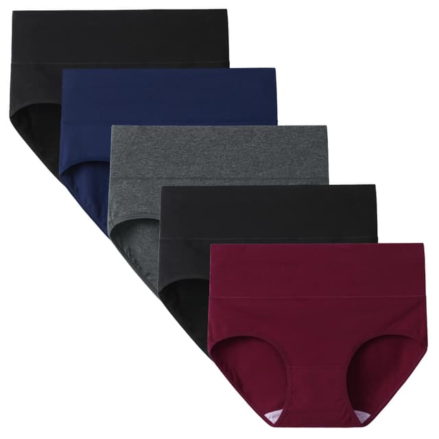 INNERSY Unterhosen Damen Baumwolle Stretch Slips Hohe Taille 🩲 5er Pack 3XL Tiefer Winter Angebot