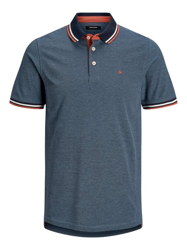 👕 Tolles Angebot! JACK & JONES Herren Jjepaulos Polo Ss Noos Polohemd XL Denim Blue 2