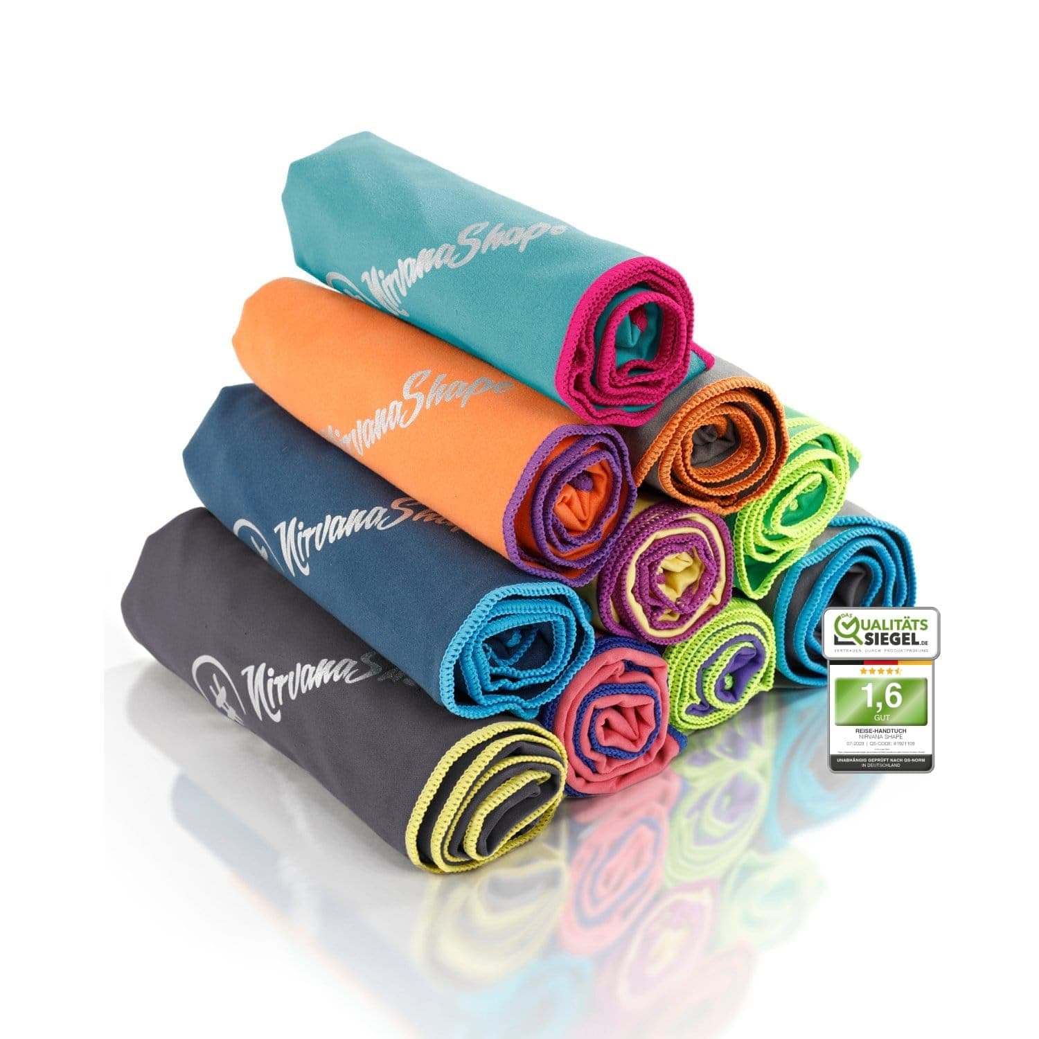 NirvanaShape Mikrofaser Handtuch - Reisehandtuch, Badetuch für Urlauber 🏖️