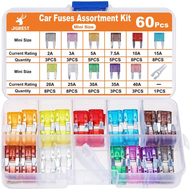 JOREST 60Pcs Mini Kfz Sicherungen Set 🚗💡