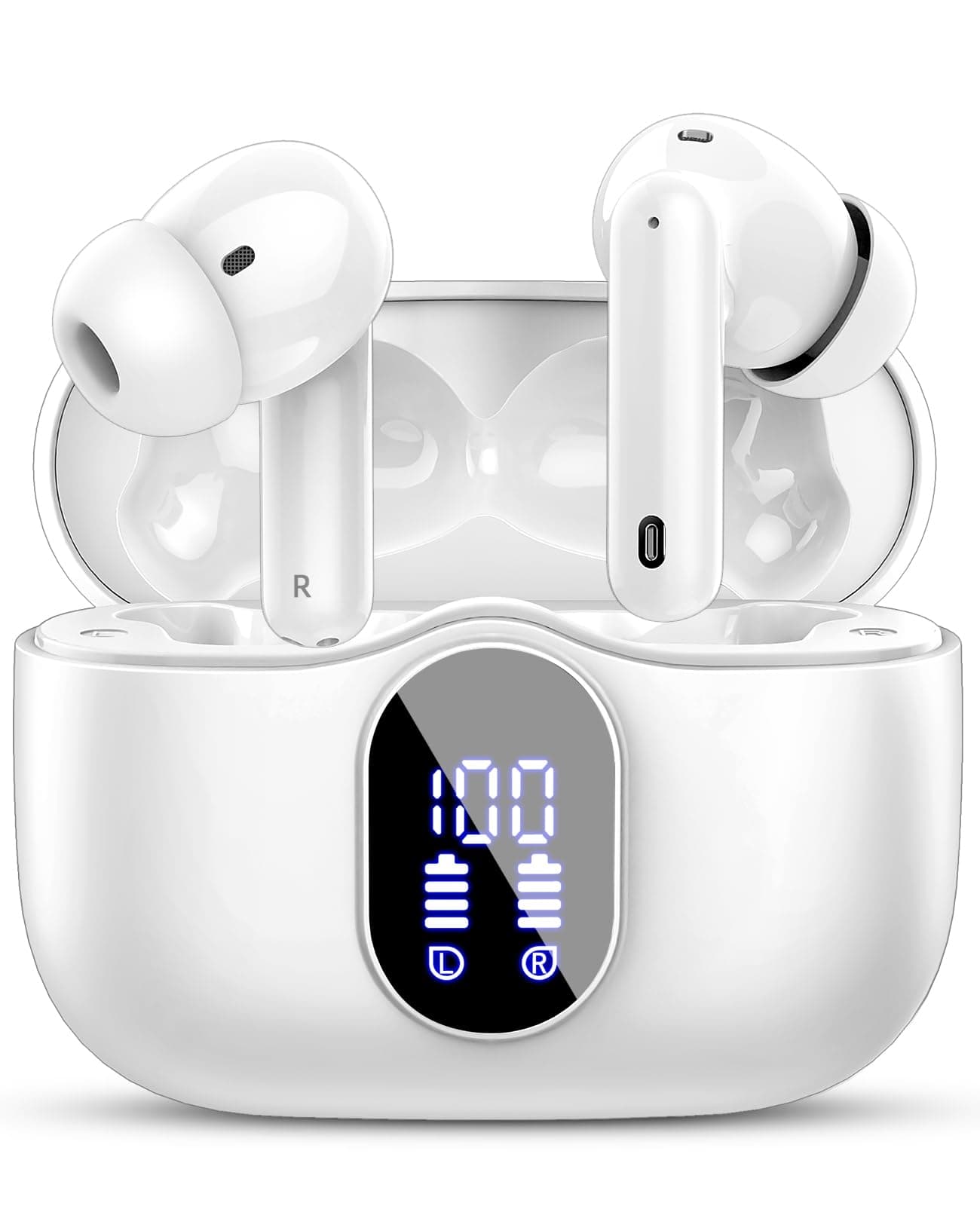 🎧 Bluetooth Kopfhörer - Kabellos Bluetooth 5.3 Sport In Ear Kopfhörer mit 4 Mikrofon, 40 std Spielzeit