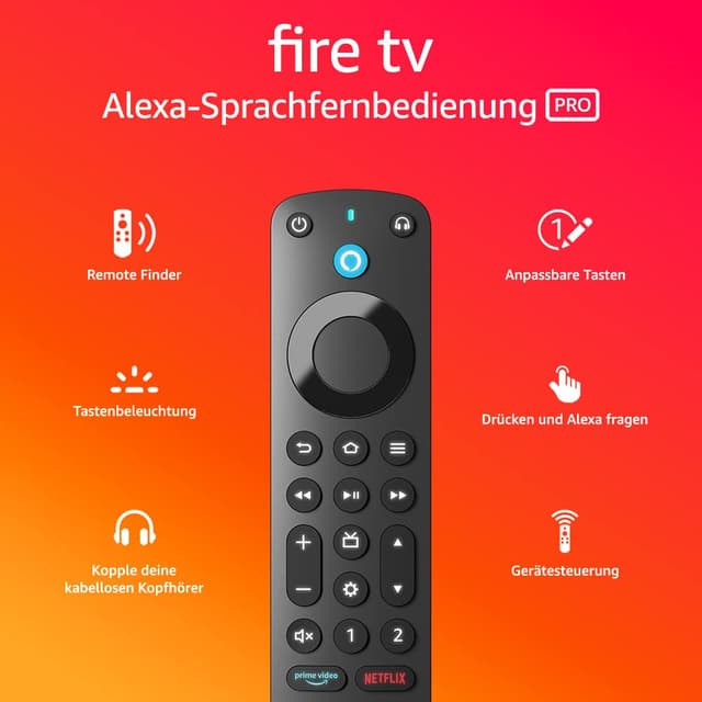 🔥 Deal: Alexa-Sprachfernbedienung Pro mit Fernbedienungsfinder und Tastenbeleuchtung