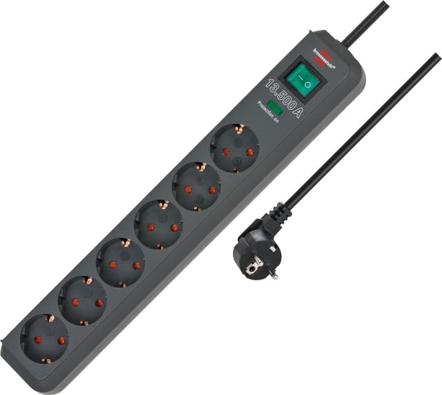 🔌 Brennenstuhl Steckdosenleiste 6-Fach mit Überspannungsschutz und 5m Kabel anthrazit 🌟