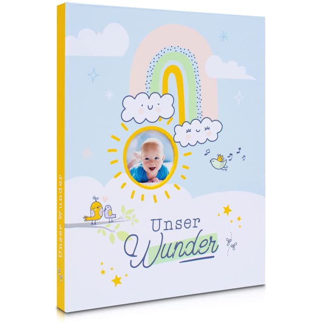 👶📔 MilaBoo® Unser Wunder - Mein erstes Jahr Babyalbum 🎁