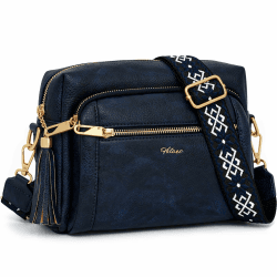 HILAEX Umhängetasche Damen mit 4 Fächern, Handtasche Damen Mittelgroß mit Anti Diebstahl Leder Crossbody Bag 🔒👜
