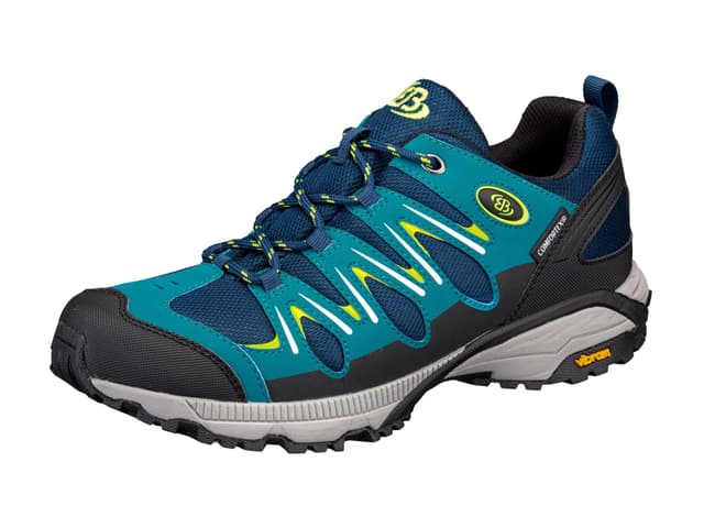 🌟 Super Deal: Brütting Damen Expedition Walkingschuhe 44 EU Marine Petrol Lemon 🌟