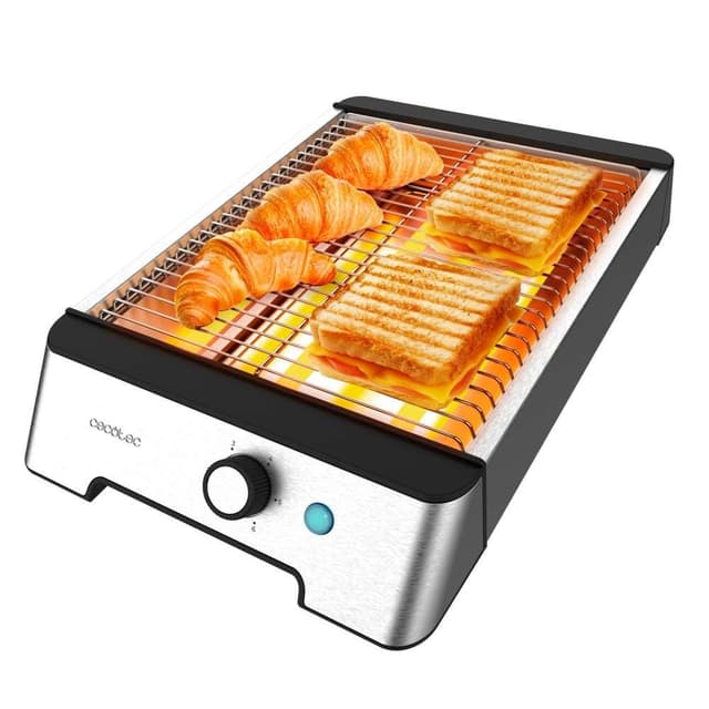 🍞 Cecotec Horizontaler Toaster - Flacher Toaster 3 Widerstände NiceSlice Inox. 1000W 🌟