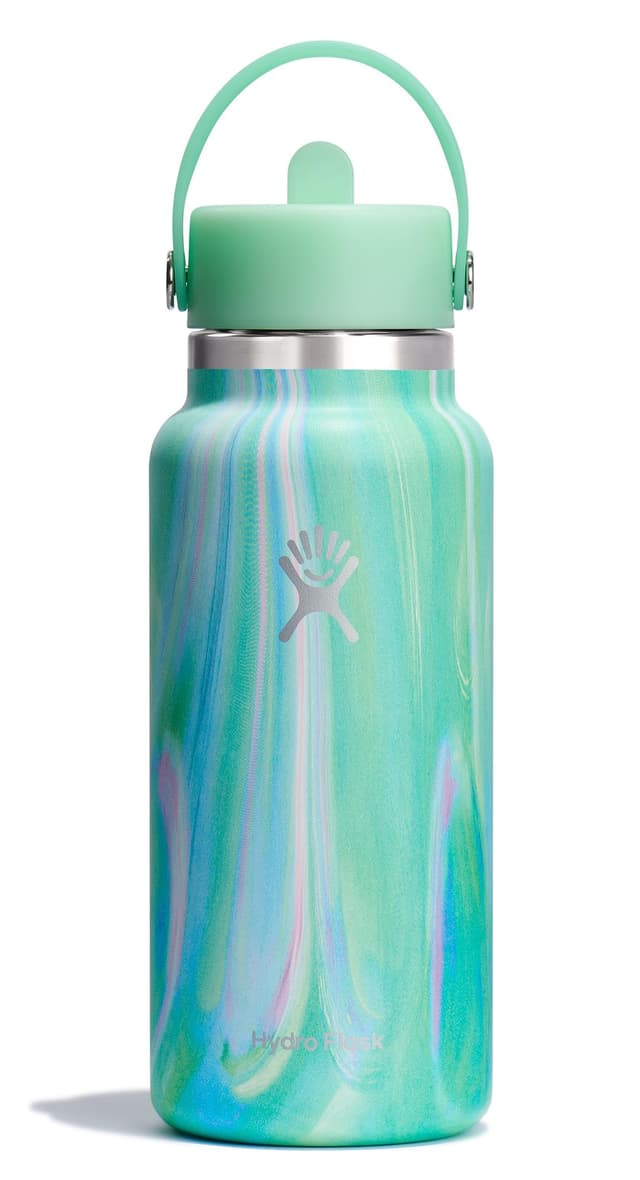 🌿 HYDRO FLASK - Wide Mouth Trinkflasche 946ml (32oz) mit Strohdeckel 🌊