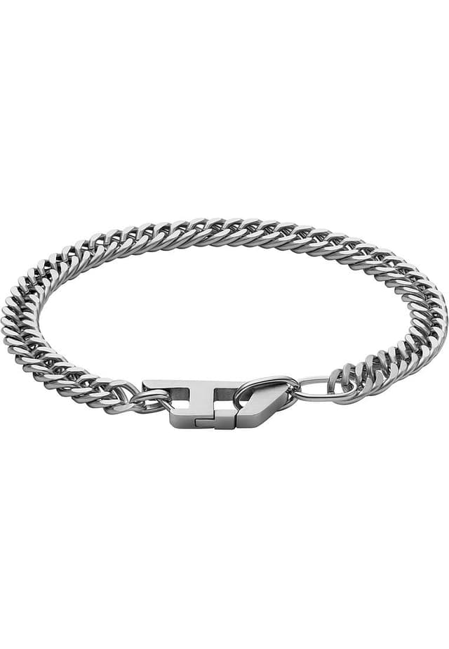 Tolles Angebot! 🌟 Diesel Herren Edelstahlarmband mit D-Verschluss in Blasses Silber