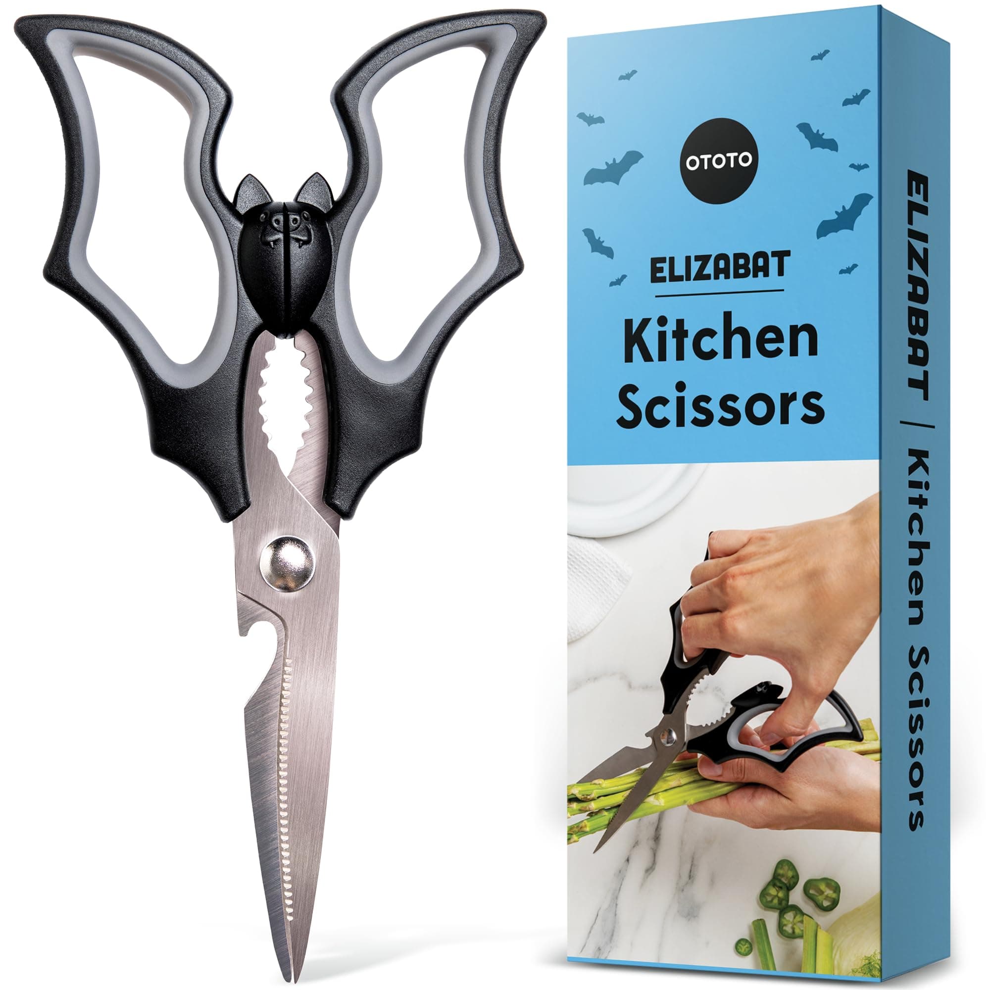 🦇🔪 NEU!! Elizabat Küchenschere von OTOTO 🎃 Niedliche Fledermaus-Küchenschere