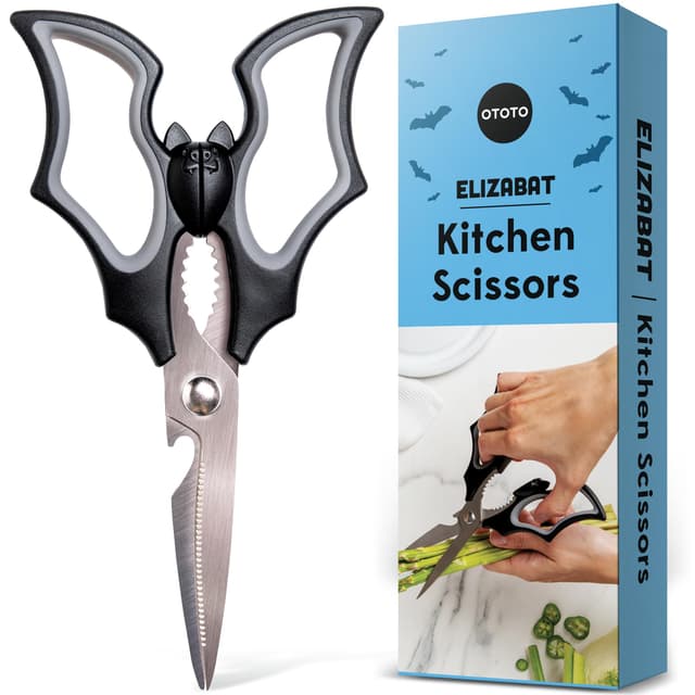 🦇🔪 NEU!! Elizabat Küchenschere von OTOTO 🎃 Niedliche Fledermaus-Küchenschere