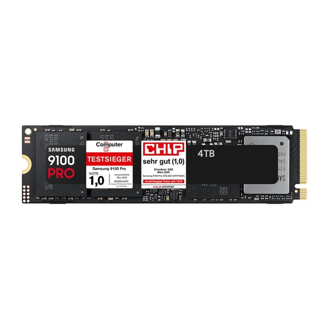 🔥 Samsung 9100 PRO NVMe M.2 SSD 4TB PCIe 5.0 14.800 MB/s Lesen Schwarz