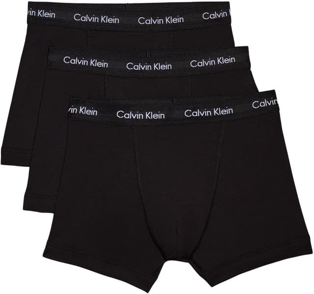 Calvin Klein Herren Trunk (3er Pack) L Mehrfarbig (Black W. Black Wb Xwb) 🩲🖤