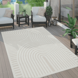 Paco Home Outdoor Teppich wetterfest & langlebig 🌿 Moderne Boho-Designs mit 3D-Effekt Skandi-Look 🌼 UV-beständig & robust für Balkon, Garten, Wohnzimmer & Küche