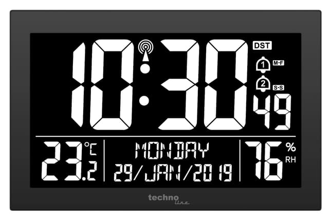 Technoline WS 8017 Funkwanduhr/Tischuhr mit Temperatur, Luftfeuchtigkeit 🕰️🌡️