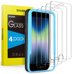 📱 SPARIN 4 Stück Schutzfolie für iPhone SE 2022/2020 / iPhone 8/7/6/6S (4,7 Zoll) 🛡️