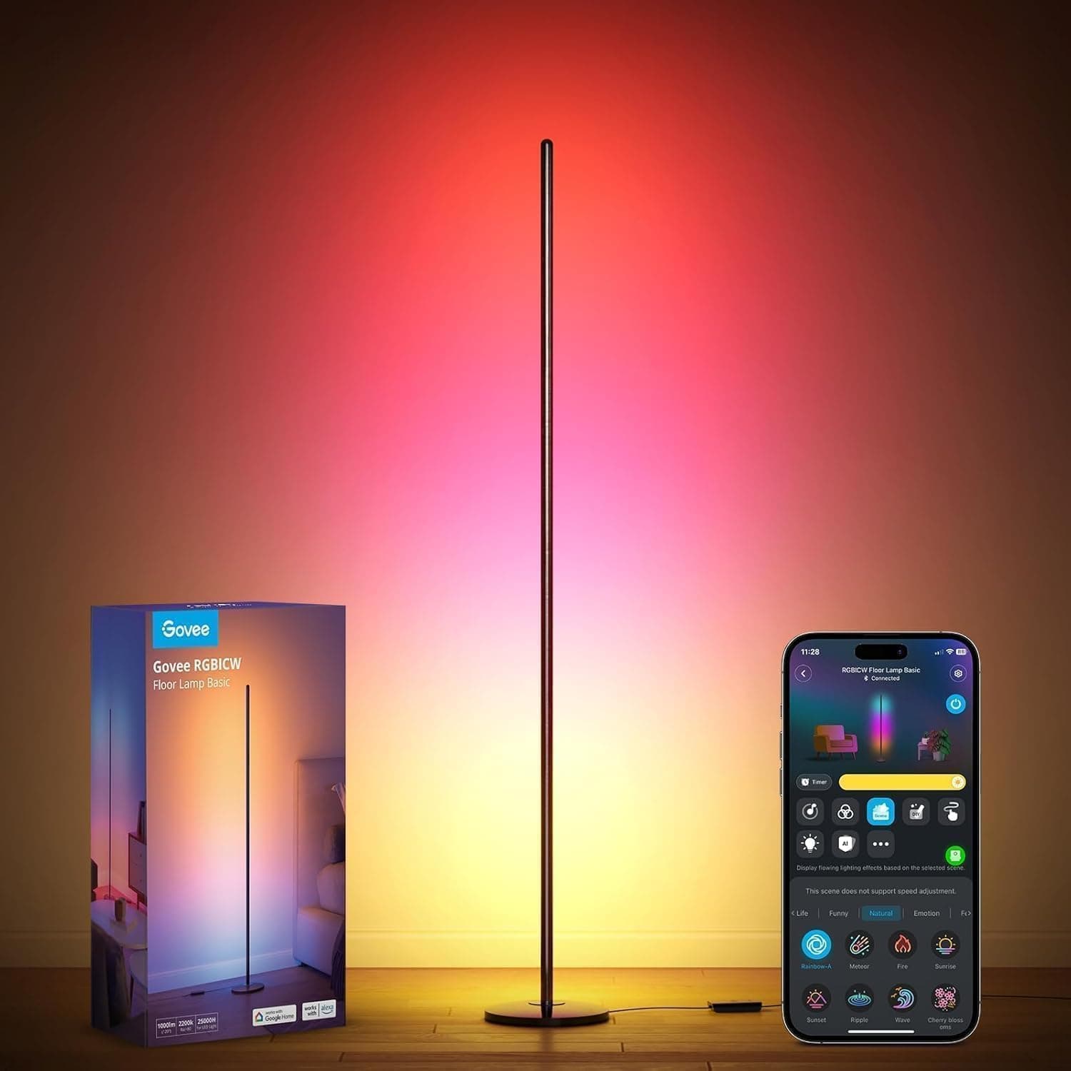 🌈🎶 Govee RGBIC LED Stehlampe Wohnzimmer: Dynamische Farben & Musikmodi 🎮🏡