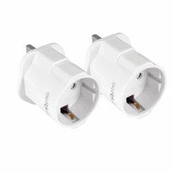 🔌 OcioDual 2X Steckdosenadapter England, Reiseadapter Typ G, Weiß Weiß EU a UK x2