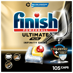 Angebot: Finish Ultimate Plus Infinity Shine Citrus Spülmaschinentabs 🍋🌟 - 105 Finish Caps 105 Stück