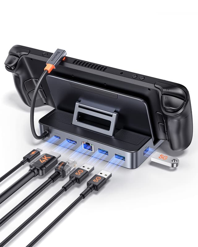 Baseus Steam Deck Dock mit Verstellbares Ständedesign, 6 in 1 🎮🔌