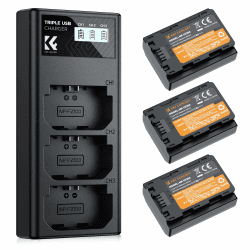 K&F Concept NP-FZ100 Kamera Akkus(3er Pack) mit 3-Slot Ladegerät 📸🔋